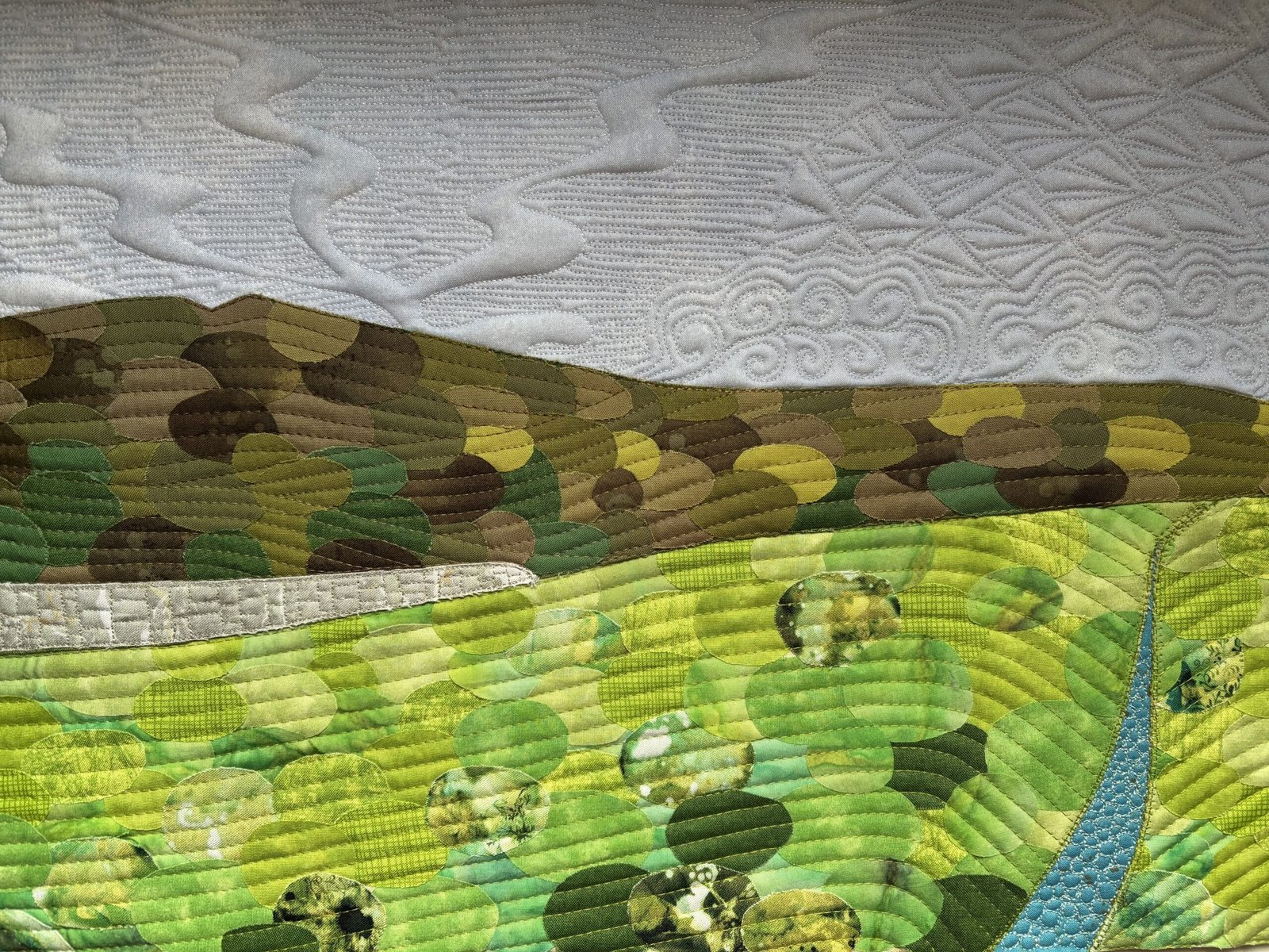 Dartmoor landscape quilt by Emm Barnes