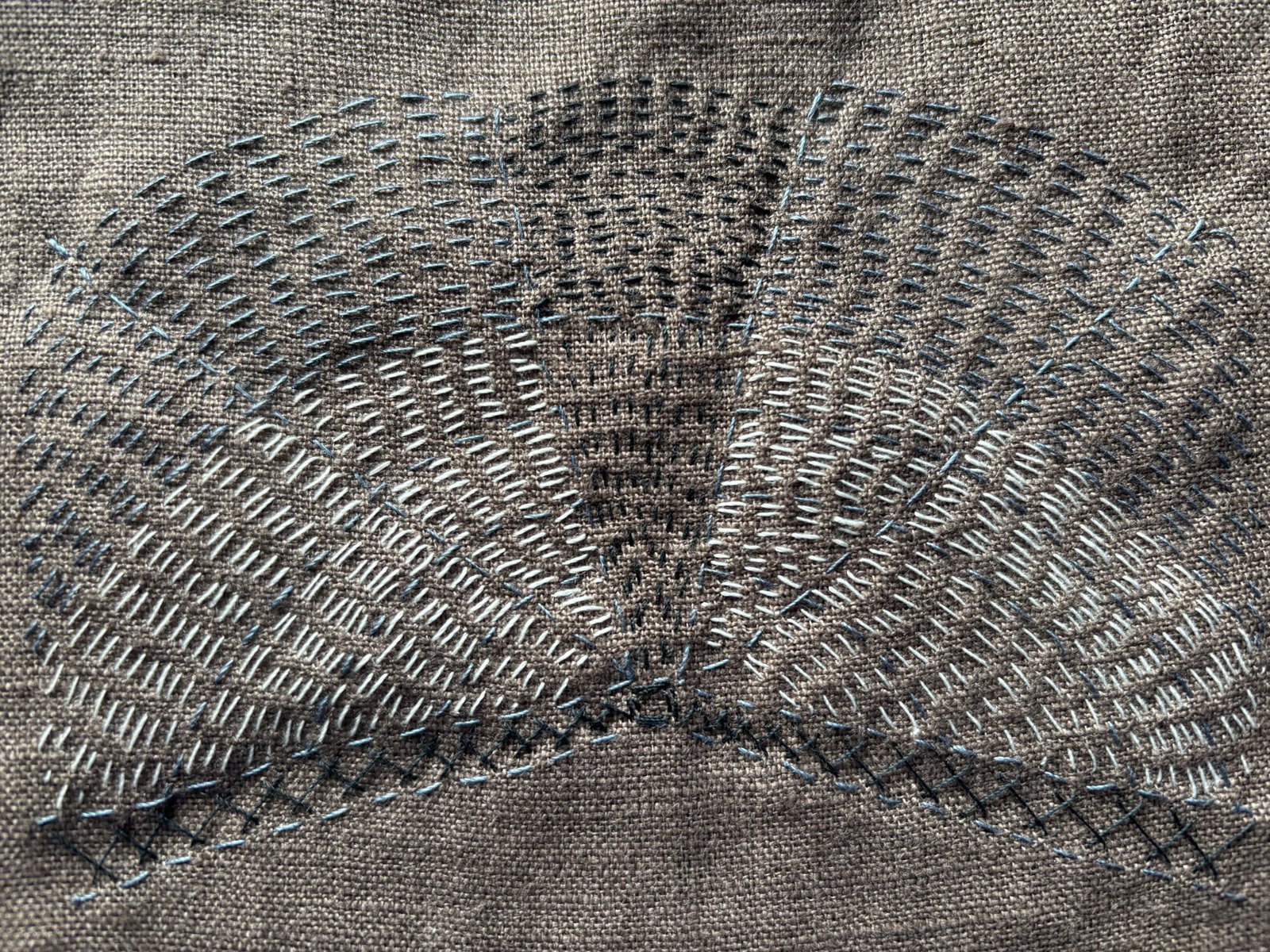 Slow stitch textile study