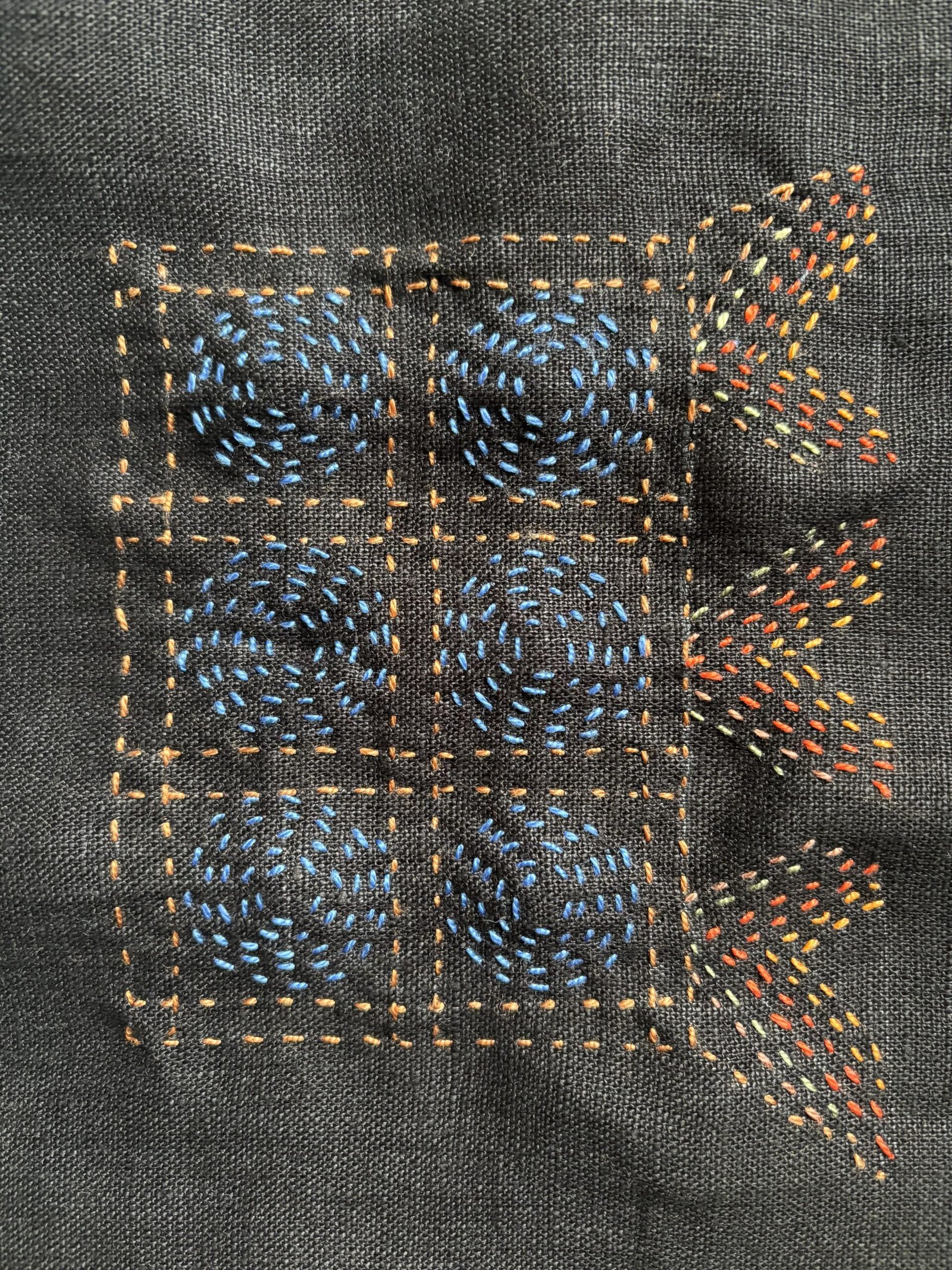 Slow stitch journalling textile pages